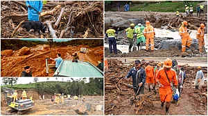 PTI : Visuals from the rescue operations in Wayanad, Kerala |